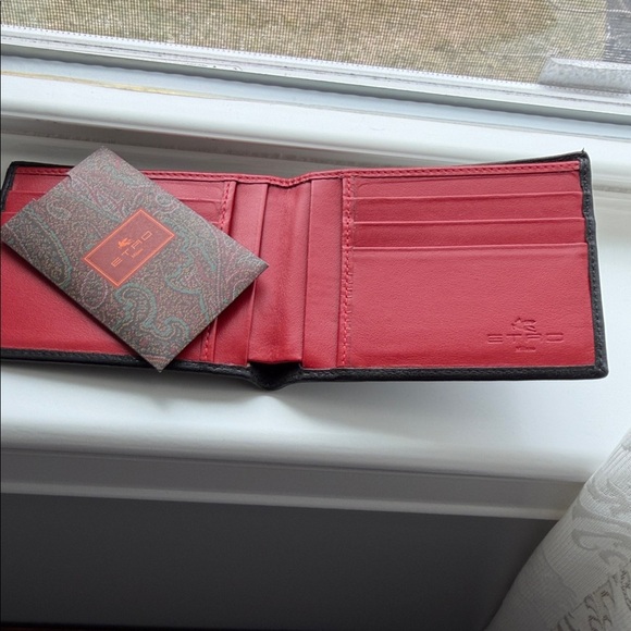 Etro Black and Red Leather Wallet - Picture 4 of 7